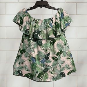 DO+BE Tops Tropical Off The Shoulder